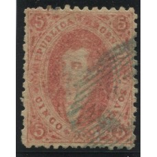 ARGENTINA 1864 GJ 19 RIVADAVIA ESTAMPILLA DE 1ra TIRADA MUY BIEN DENTADA U$ 30